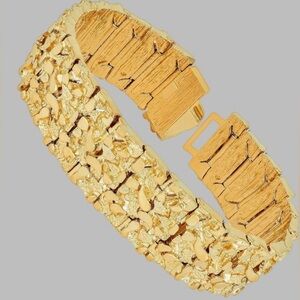 11A -Bracelet unisex Wide Nugget Bracelet
8.5”